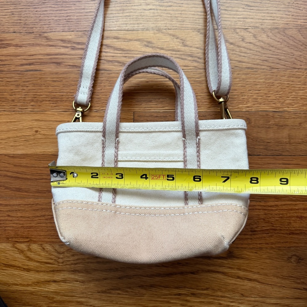 J.Crew mini montauk canvas cream tote crossbody - Picture 7 of 8